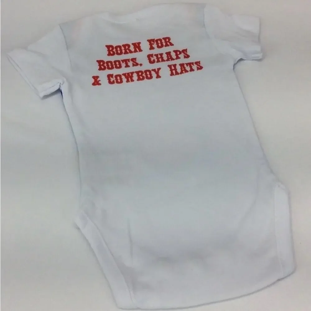 Midwest Gift Cowboy Creeper Western Rodeo Infant OnePiece Snap Closure 6/12 mo.
